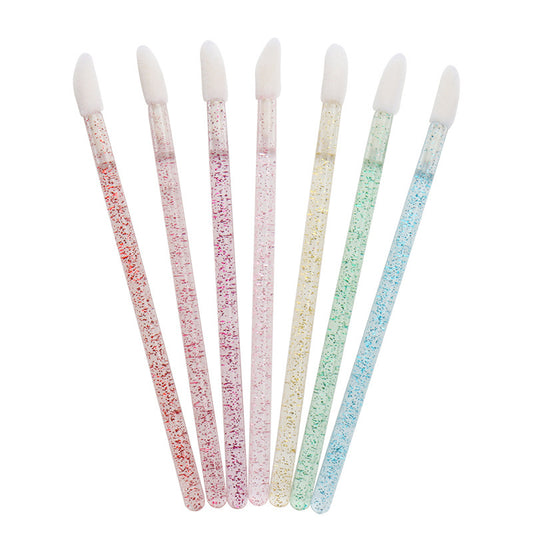 Glitter disposable lip wands